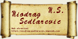Miodrag Sedlarević vizit kartica